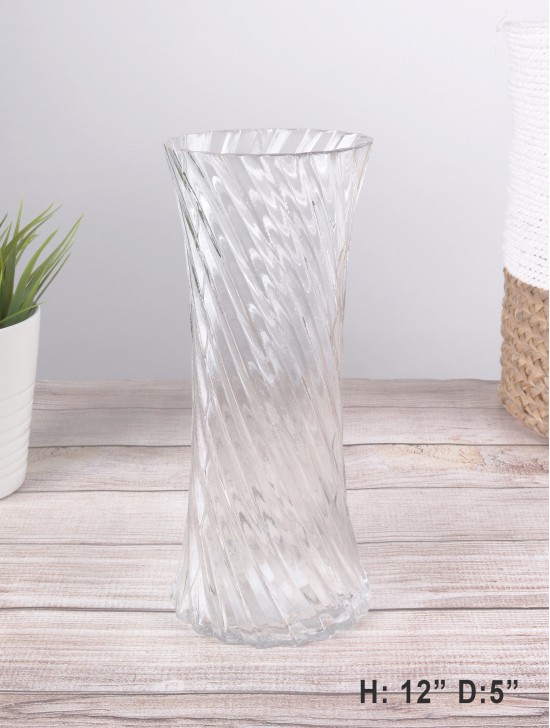 TALL GLASS VASE
